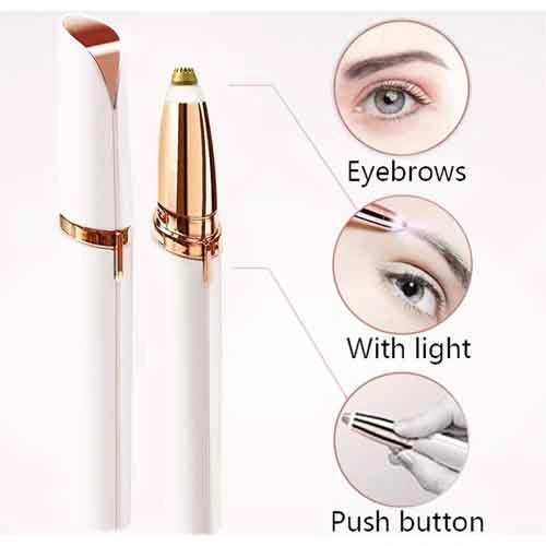 Flawless Women's Portable Safe Rechargeable Painless Eyebrow Trimmer Facial Hair Remover - Image 4