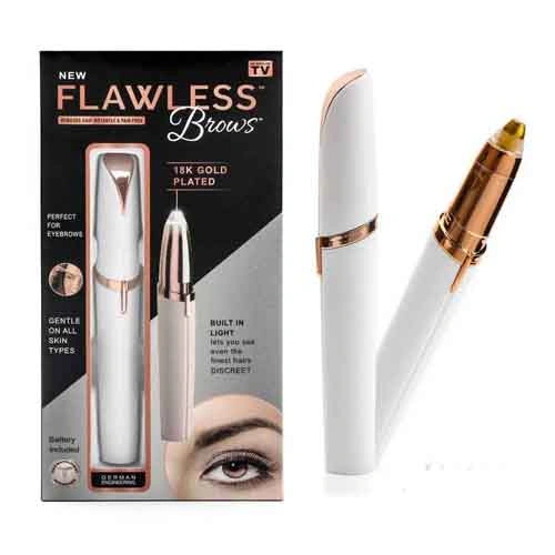 Flawless Women's Portable Safe Rechargeable Painless Eyebrow Trimmer Facial Hair Remover