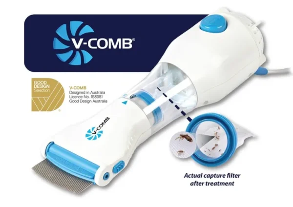 V- Comb Automatic Head Lice/ Dandruff Eliminator Vacuum Comb - Image 2