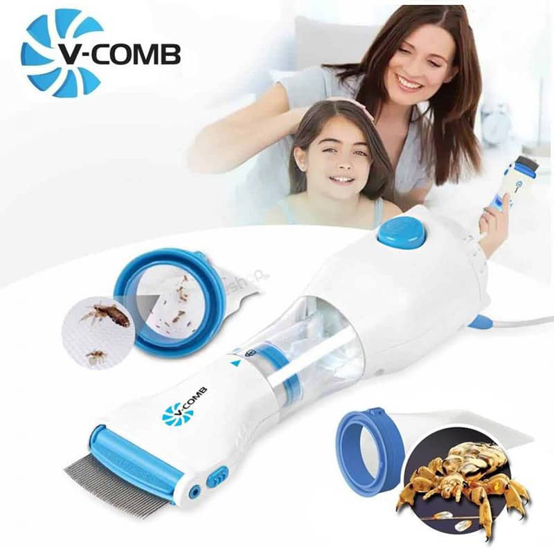 V- Comb Automatic Head Lice/ Dandruff Eliminator Vacuum Comb